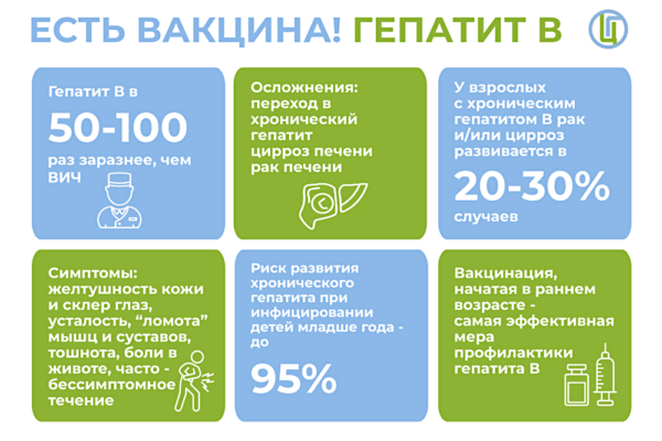 Инфографика на тему вакцинации от гепатита В